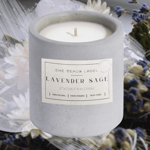 The Venus label - lavender sage